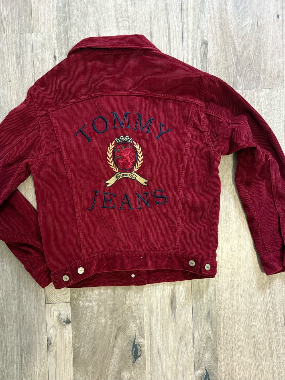 Tommy jeans burgundy Corduroy Jacket - Picture 2 of 6
